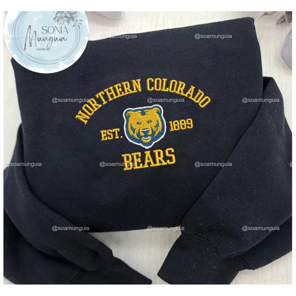 Northern Colorado Bears Embroidered Sweatshirt NCAA Crewneck College Game 1889